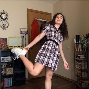 Plaid school girl dress